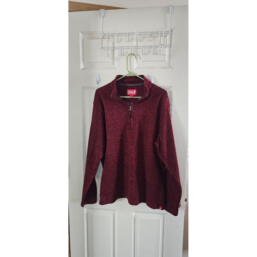 Coleman‎ Men's Maroon Zip Up Sweater L